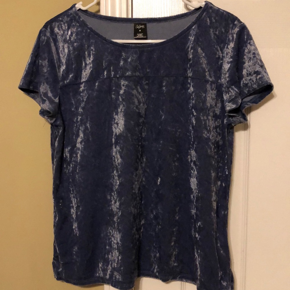 Short Sleeve Velvet Shirt
